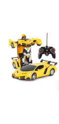 LeanToys Auto Robot 2v1 Dálkové ovládání R/C Světlo Zvuk Drift Žlutý