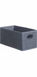 5five tmavě šedá obdélníková úložná nádoba s rukojeťmi, 15x31x15cm