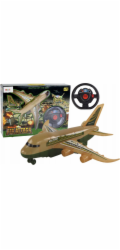 LeanToys Dálkově ovládané vojenské RC letadlo se světly Dálkové ovládání