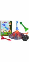 LeanToys Herní sada s nastavitelným raketometem a dinosaury a sopkou