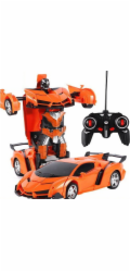 LeanToys Auto Robot 2v1 Dálkové ovládání R/C Světlo Zvuk Drift Oranžový
