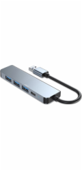 Tech-Protect USB HUB V0-HUB ADAPTÉR 5V1 ŠEDÝ