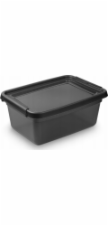 Moxom MOXOM BaseStore Barevná úložná nádoba, 12,5 l, uhlí, průhledná černá
