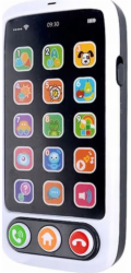 NoName Vzdělávací černý telefon pro děti, vývojová hračka 12+ měsíců