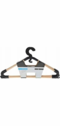 Storage Solutions Ramínko na oblečení do šatní skříně , borovicové dřevo a PP vložky, 3 kusy