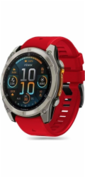 Tech-Protect Silikonová šňůra pro Garmin Fenix 5X / 5X Plus / 6X / 6X Pro / 7X / 8 (51 mm) červená