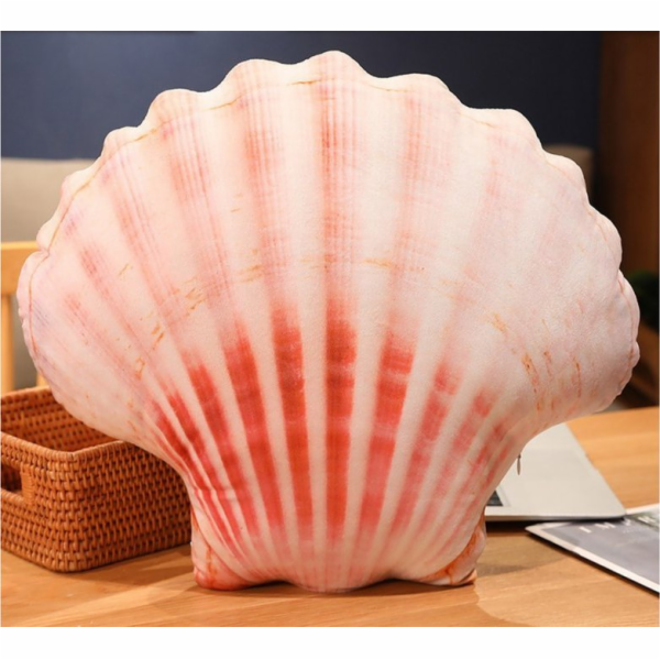 LeanToys Plyšový polštářek s mušlí 50 x 40 cm