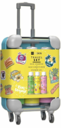 Alkotest HiSkin HISKIN_SET Cestovní mini kufrový šampon na vlasy 95ml + kondicionér na vlasy 95ml + sprchový gel 95ml žlutý