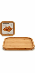 Bigbuy Home Bambusový tácek na svačiny (20 x 1,5 x 20 cm)