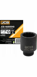 JCB 3/4 40mm hluboký rázový nástrčný klíč (12hranný)