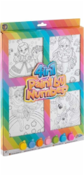 Hobby-maniak Malování podle čísel 4 v 1 pro dívky