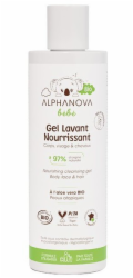 Alphanova Výživný mycí gel na tělo, obličej a vlasy pro miminka Bebe Bio* 200ml
