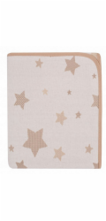 Slowmoose BAVLNĚNÁ DEKA DUETBABY S HVĚZDAMI ŠEDÁ 5908268746829
