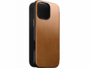 Nomad Kožené pouzdro Folio, anglická hnědá-C - iPhone 16 Pro Max