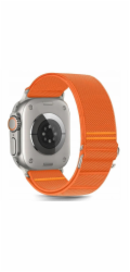 4kom.pl TECHNICKY OCHRANNÉ NYLONOVÉ POUZDRO PRO APPLE WATCH 6 / 7 / 8 / 9 / 10 / SE / ULTRA 1 / 2 (44 / 45 / 46 / 49 MM) ORANŽOVÉ