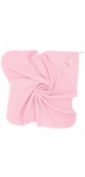 Bocioland 2278 VANILKOVÝ POVLAK 100X100 RŮŽOVÝ ZAJÍČEK BL227