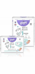 Happy Pleny HAPPY pro novorozence (2-5 kg) 42 ks, velikost 1 NOVÉ, BB-054-NB42-W01