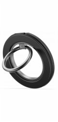 4kom.pl Magnetický kroužek na telefon Tech-Protect MMR600 MagSafe, saténově černý, s magnetem