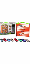 LeanToys Autodráha Parkování 2v1 Garáž Pružiny Smyčka 360* Sada