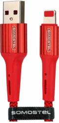 Somostel USB-A - Lightning kabel 1 m červený (25927)