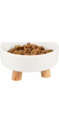 Duvo+ DUVO+ KERAMICKÁ MISKA NA DŘEVĚNÝCH NOHÁCH 200ml 11,5x11,5x6cm 13365
