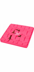 Collar Obojek WAU DOG SILICONE SLOW DOWN MAT 20,5x20,5x1,7cm RŮŽOVÝ