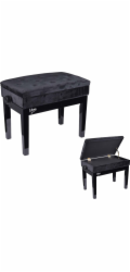 V-Tone V-TONE BENCH 2 WL klavírní lavice s úložným prostorem VELOUR BK