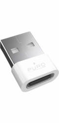 Puro Adaptér USB, USB-C adaptér - USB-A adaptér - bílý