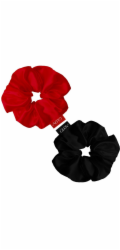 Glov Saténové gumičky do vlasů Satin Scrunchies S vínová/černá 2 ks