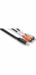 Hosa Kabel Jack 3,5 mm - RCA (Cinch) x2 1,8 m černý (CMR-206)