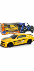 LeanToys Sportovní auto na dálkové ovládání 1:24 žluté