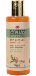 Sattva vlasový čistič bylinný šampon s medem a mandlemi 210ml
