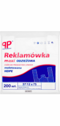 Staples Plastová taška SARANTIS, HDPE, HD maxi oblečení, 37/12/75 cm, 12 mikronů, 200 ks, bílá