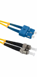 Qoltec Optický patchcord SC/UPC - ST/UPC SM 9/125 G652D 2m (54060)