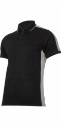 Lahti Pro Pánské polo tričko 190g/m2, černé a šedé, velikost L