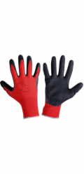 Lahti Pro Ochranné rukavice s latexovým povlakem, červené a černé, 7 ks, 12 párů (L211207P)