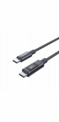 Choetech PD60W USB-C na USB-C digitální displej 1,2m nylonový kabel - černý