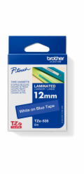 BROTHER TZE535 - kazeta TZ šířky 12mm, laminovaná TZE-535, modrá/bílé písmo