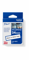 Brother TZE-N251,  bílá/černá, 24mm