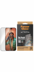 PanzerGlass ochranné sklo UWF Refresh pre iPhone 15 Pro Max - Black Frame