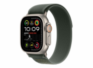 Apple Watch 49mm Green Trail Loop - S/M - Natural Titanium Finish