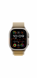 Apple Watch 49mm Tan Alpine Loop - Small - Natural Titanium Finish