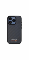 Pevné pouzdro Red Bull RBHMP16L24CFILSK iPhone 16 Pro 6.3 černo/černé uhlíkové vlákno lesklé Logo MagSafe