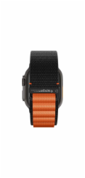 Spigen remienok Fabric Band pre Apple Watch 44-49mm - Black Orange