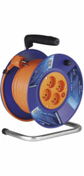 EMOS Predlžovací kábel na bubne 20 m / 4 zásuvky / červený / PVC / 230 V / 1 mm2