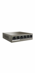 Tenda TEF1106P-4-63W PoE AT switch 4x PoE 802.3af/at, 6x 100Mb/s, PoE celkem 63W, fanless, PoE+