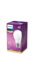 Philips PHILIPS LED žárovka A60 230V 8,5W E27 noDIM Matná 1055lm 2700K Sklo A++ 15000h (Krabička 1ks)