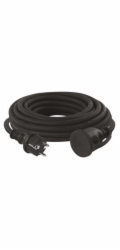 Venkovní prodlužovací kabel 10m / 1 zásuvka / černý / guma-neopren / 230 V / 2,5mm2