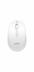 Marvo myš Marvo WM103WH myš, 1600DPI, 2,4 [GHz], optická, 4 class, bezdrátová, bílá, 1 ks AA, kancelářská, tichá