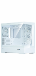 Zalman skříň P30 White / miniT / 3x120mm fan ARGB / USB 3.0 / USB-C / temperované sklo / bílý